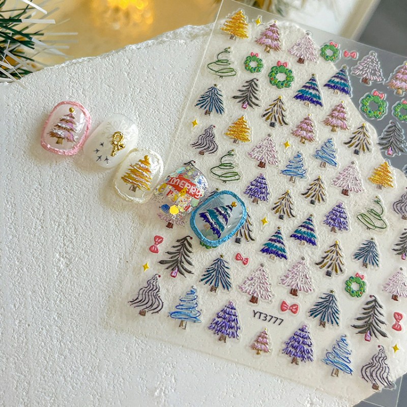 Christmas Tree Nail Stickers